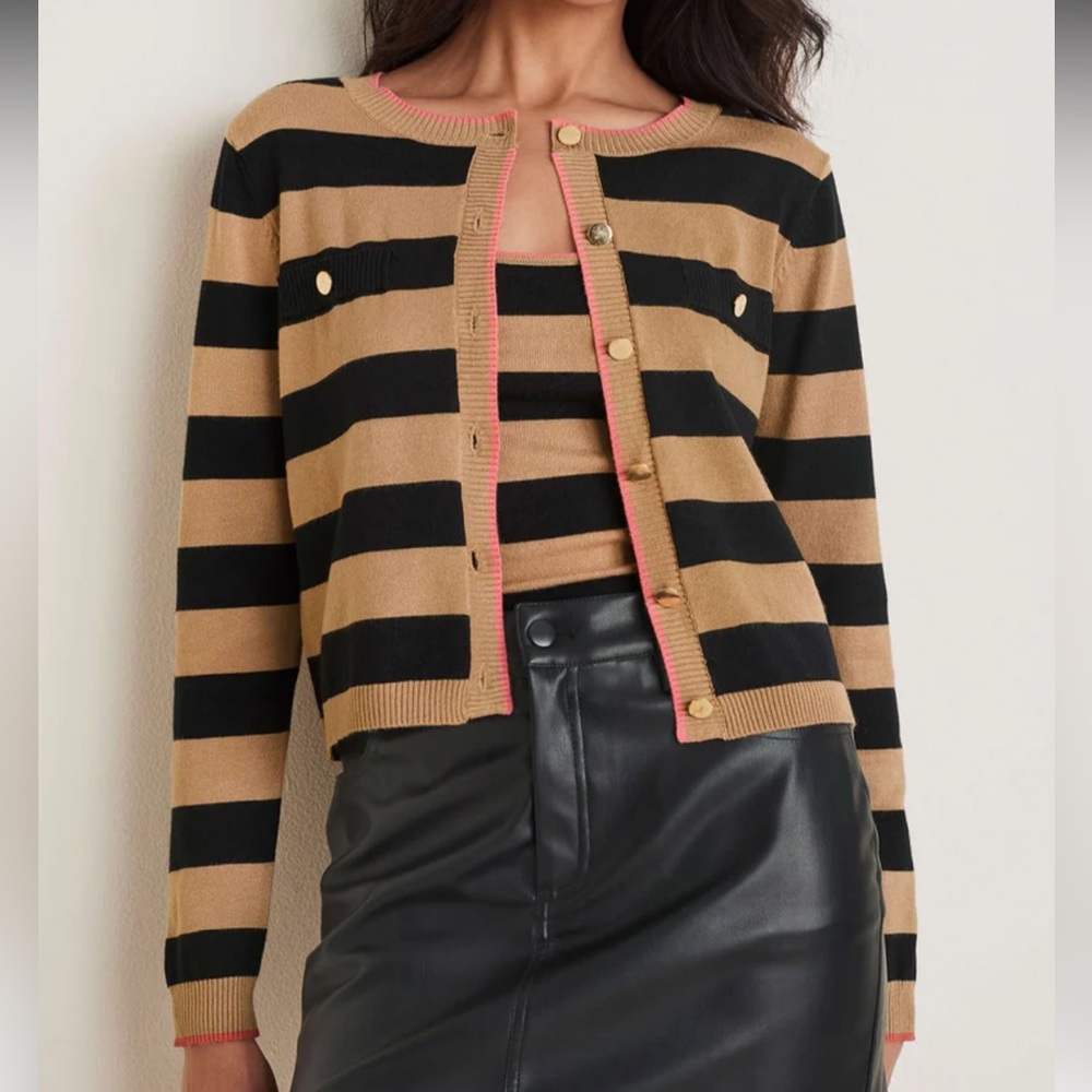 Stripe Cardigan Set - 2 pieces